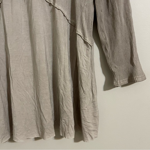 Pol Green Moss Ribbed Long Sleeve Top Tunic xl - Picture 7 of 11